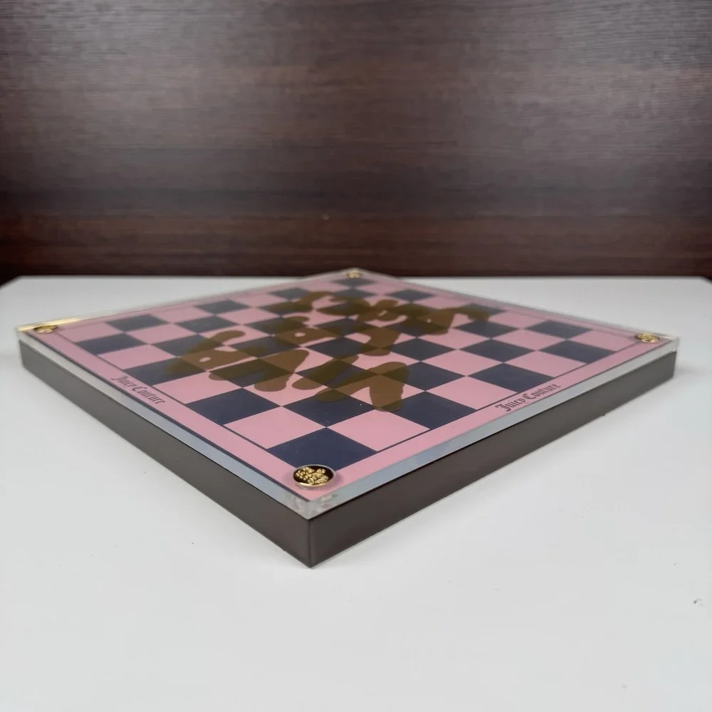 Vintage Juicy Couture Viva La Juicy Checkers Set - Read - Missing 2 Pink Pieces
